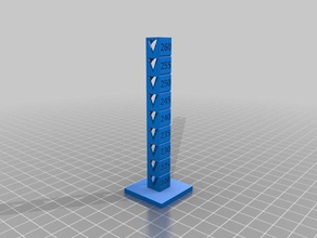 esun abs customized temp calibration tower 3d printing tests 3d print model - Mito3D