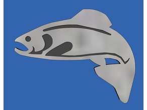 la trucha imán de nevera a los animales pescado wslab 3d print model - Mito3D