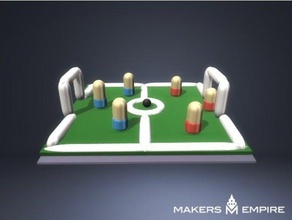soccer game art 3d print model - Mito3D
