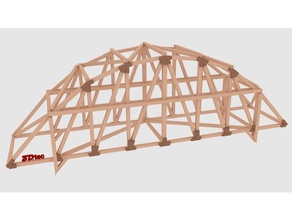 hill billy yüksek truss 12 yıl mühendislik Köprüsü 3d model fiziksel 3d print model - Mito3D