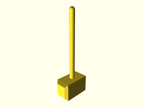 simple customizable hammer games sledgehammer 3d print model - Mito3D