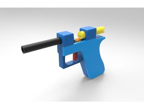 prop pistolet ouvert boulon de conception accessoires jeu arme à feu 3d print model - Mito3D