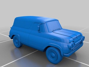 ford panel truck vehicles bus car f100 transporter 3d print model - Mito3D