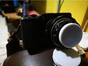 industar-50-2 front lens cap la fotocamera industar 50 2 lenscap lenscover il tappo dell'obiettivo coperchio 3d print model - Mito3D