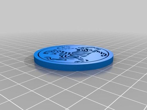 shotokan medallón de corte monedas & insignias 3d print model - Mito3D