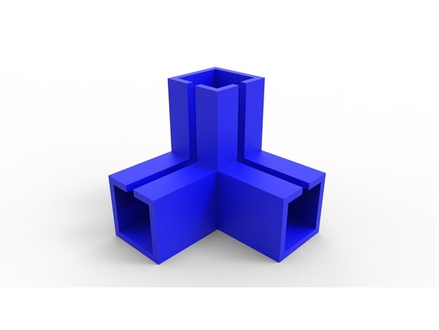 square corner 3d printer parts construction corexy core xy holder 3D print model - Mito3D