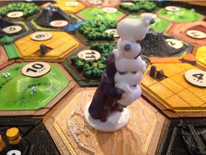 stack o' sheep catan robber games board game piece pieces settlers theif thief token wool 3d print model - Mito3D