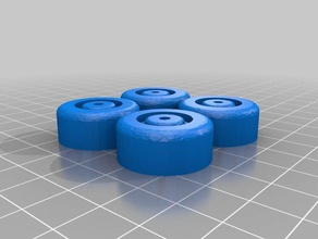 toy car wheels 24 mm 3d printing chibi 3d print model - Mito3D