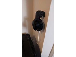 yi home camera ball socket wall mount electronics security xiaomi technology 3d print model - Mito3D
