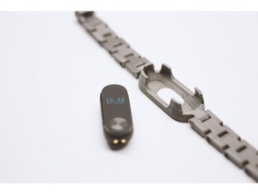 xiaomi mi band 2 sostituzione di un polsino, catena l'elettronica braccialetto morsetto fitness tracker orologio magnetico miband miband2 da polso 3d print model - Mito3D