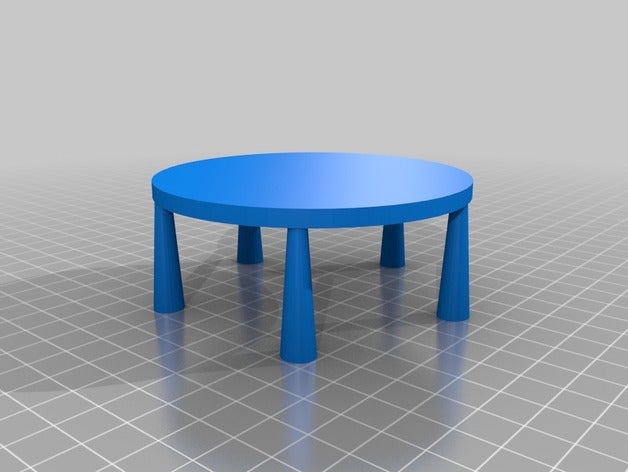 ikea mammut round kids table model furniture dollhouse 3D print model - Mito3D
