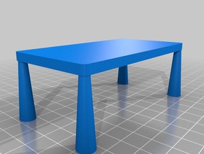 ikea mammut rectangular kids table model furniture dollhouse 3d print model - Mito3D