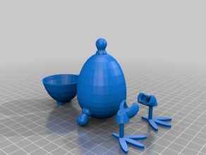 glorioso fulffy La impresión en 3d pollo redneck 3d print model - Mito3D