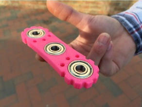 608 bar spinner speed holes mechanical toys bearing edc fidget tri 3d print model - Mito3D