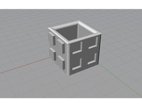 modular cube planter outdoor & garden cubed diy planting 3d print model - Mito3D
