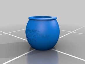 mother's day succulent planter 3d printing 3d print model - Mito3D
