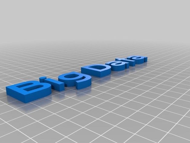 big-data-text kundengebundene 3D print model - Mito3D