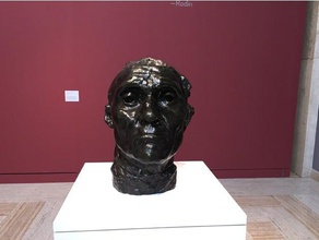 monumental cabeza de jean d aire rodin, museo arte portland art 3dscan 3d print model - Mito3D