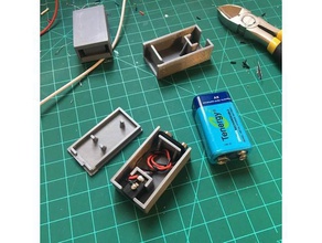 9 V pil soket snap fakeout elektronik 3d print model - Mito3D