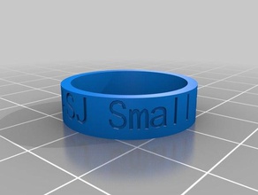 asj anillo de tamaño 10 los anillos personalizado 3d print model - Mito3D