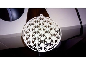 flower life pendant signs & logos fashion geometry logo quick print 3d print model - Mito3D