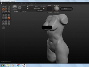 weiblicher torso Skulpturen Körper weiblich weibliche Figur menschlichen nude female Frau Frauen Damen body 3d print model - Mito3D