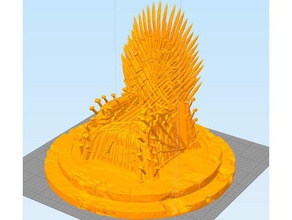 demir bir tabanı tahta heykeller gameofthrones oyun thrones taht 3d print model - Mito3D