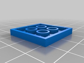 3x3 de la placa juguetes construcción personalizado 3d print model - Mito3D