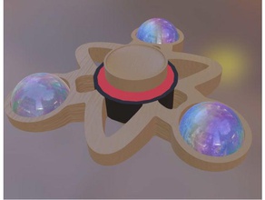 atom marble spinner toys & games 3d print model - Mito3D