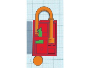 simple padlock 3d printing house lock 3d print model - Mito3D
