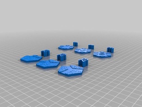 donjon hexagonal L'impression 3d 3d print model - Mito3D