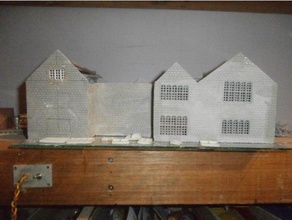 scaleprint window set manor house 00 ho part1 buildings & structures trains model railway oo 3d print model - Mito3D