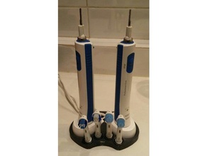 oral-b cepillo de dientes titular cuarto baño 3d print model - Mito3D