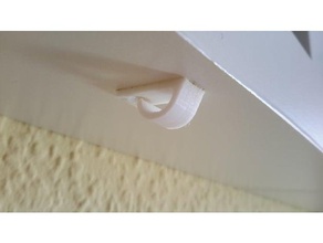 small hook glue bolt decor bracket curtain mounting 3d print model - Mito3D