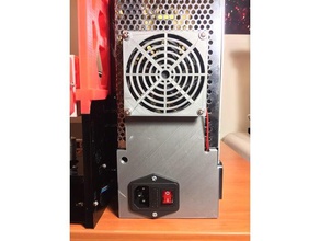 anet a8 cache du bloc d'alimentation ventilateur de 80mm remixé Imprimante 3d accessoires Ventilateur 3d print model - Mito3D