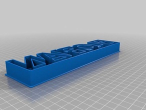 meu personalizados texto cortador de biscoito flo cozinha e sala jantar personalizado 3d print model - Mito3D