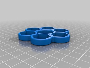 6 tuercas m12 fidget spinner juguetes mecánicos mano 3d print model - Mito3D