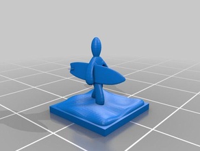surf Skulpturen 3d print model - Mito3D