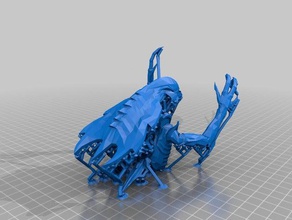 xenomorph pretorian corte de suporte criaturas alien alienígenas 3d print model - Mito3D