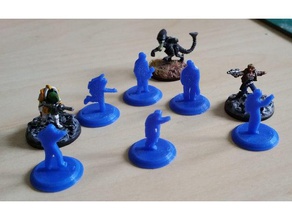 15mm modern troopers - silhouette miniatures toy & game accessories scale created freecad inkscape made miniature wargaming 3d print model - Mito3D