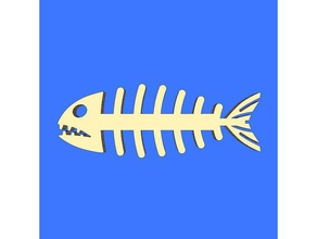 balık kemikleri hayvanlar kemikler iskelet wslab 3d print model - Mito3D
