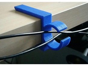 ikea linnmon table cable tidy clip organization created freecad made 3d print model - Mito3D