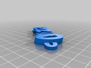 my customized iamburny's v2 text - name cinzia keyfob keychains 3d print model - Mito3D