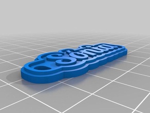 sonia 2mm keychains customized 3d print model - Mito3D