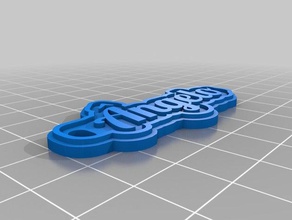 2mm angelo Anahtarlık özelleştirilmiş 3d print model - Mito3D