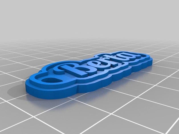 berta 2mm de porte-clés personnalisé 3D print model - Mito3D