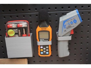 pegboard ms6708 sound meter hanger tool holders & boxes customized 3d print model - Mito3D