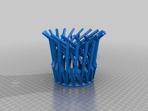 my customized stick bowl art math 3d print model - Mito3D