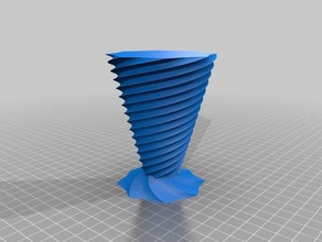 tornado vaso recipientes personalizado 3d print model - Mito3D