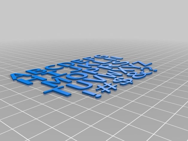 zuppa di alfabeto La stampa 3d 3D print model - Mito3D